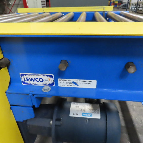 Lewco 58" Wide x 60" Long Powered Roller Conveyor 33FPM 208-480V 3Ph