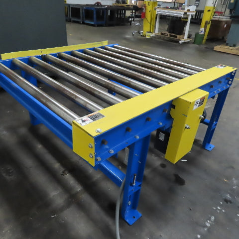 Lewco 58" Wide x 60" Long Powered Roller Conveyor 33FPM 208-480V 3Ph
