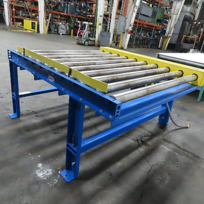 Lewco 58" Wide x 60" Long Powered Roller Conveyor 33FPM 208-480V 3Ph