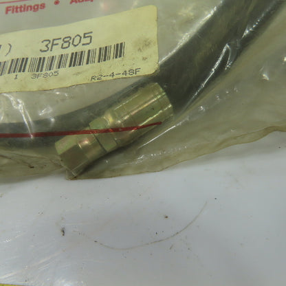 Aeroquip 3F805 1/4 In. Hydraulic Hose Assembly w/ Female JIC Fittings