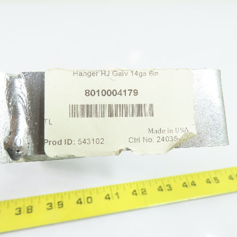 Nordfab 8010004179 Duct Hanger 6" Galvanized Steel 14ga.