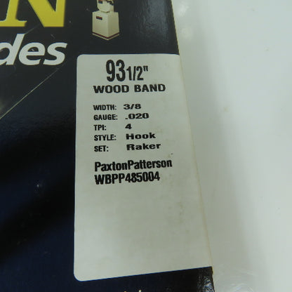 Olson WBPP485004 93-1/2" Wood Band Saw Blade 3/8" .020 4TPI