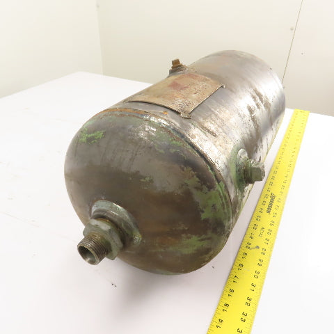 8 Gallon Horizontal Compressed Air Receiver Storage Tank 125PSI