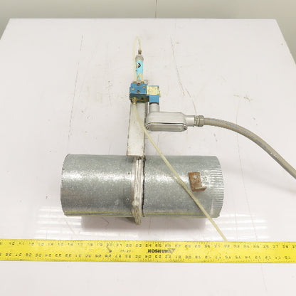 6" Pneumatic Blast Gate Damper Duct Assembly 120V Solenoid