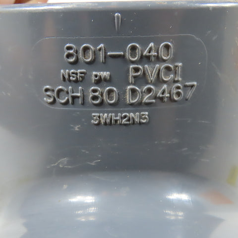 Spears 801-040 4" Schedule 80 PVC Tee Fitting