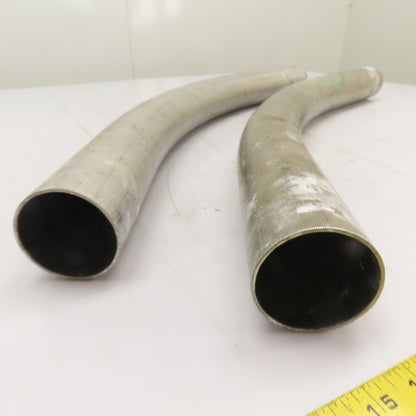 2-1/2" OD Stainless Steel Elbow Exhaust Tube Conduit Lot Of 2