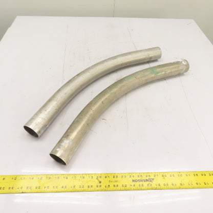 2-1/2" OD Stainless Steel Elbow Exhaust Tube Conduit Lot Of 2