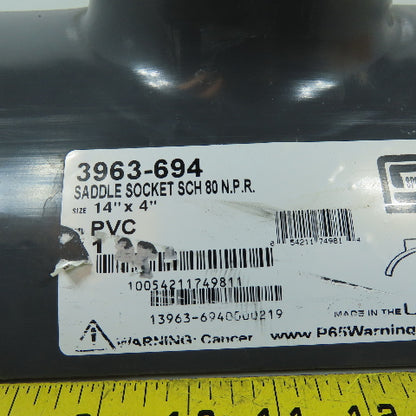 Spears 3963-694 14 x 4 Inch Schedule 80 PVC Saddle Socket Fitting