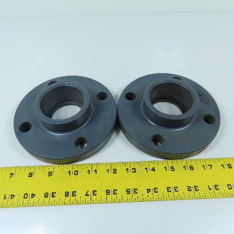 GSR 02467 2" Schedule 80 PVC Pipe Flange Fittings Lot of 2