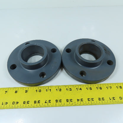 GSR 02467 2" Schedule 80 PVC Pipe Flange Fittings Lot of 2
