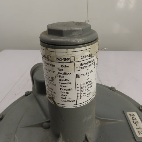 Sensus 243-12-2 2" NPT Gas Pressure Regulator w/ Shutoff Valve 6-14"WC IRV