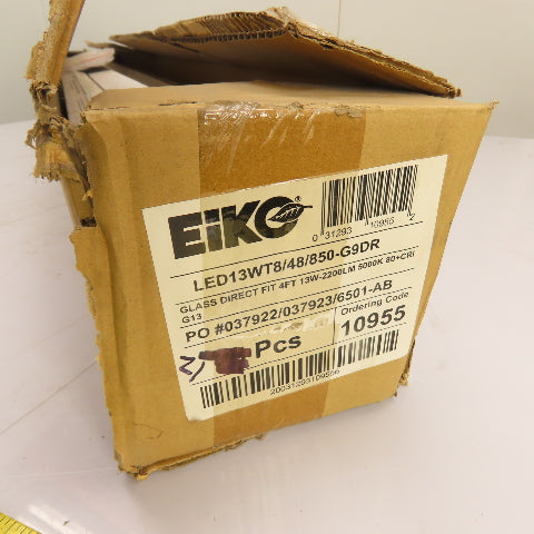 EiKO LED13WT8/48/850-G9DR Glass Direct Fit 4' LED Tube 13W-2200LM Lot Of 21