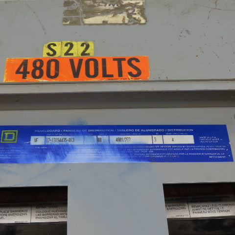 Square D 12-13154435-013 100A 3-Phase 4-Wire Panelboard Enclosure 480Y/277V
