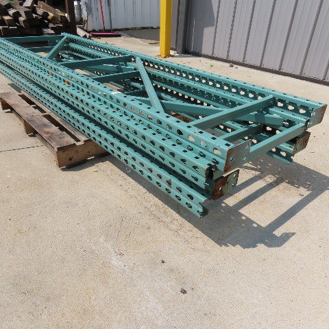 24" Wide x 93" Tall Tear Drop Pallet Racking Upright Lot Of 4
