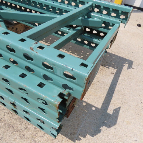 24" Wide x 93" Tall Tear Drop Pallet Racking Upright Lot Of 4