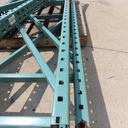24" Wide x 93" Tall Tear Drop Pallet Racking Upright Lot Of 4