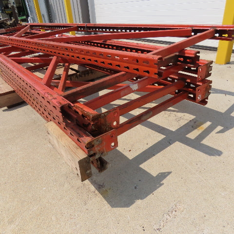 Paltier 27-1/2" x 120" Tall Keyhole Pallet Racking Uprights Lot Of 5