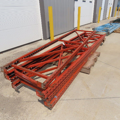 Paltier 27-1/2" x 120" Tall Keyhole Pallet Racking Uprights Lot Of 5