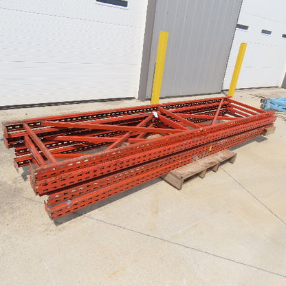 Paltier 27-1/2" x 120" Tall Keyhole Pallet Racking Uprights Lot Of 5