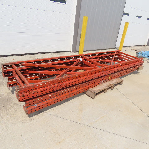 Paltier 27-1/2" x 120" Tall Keyhole Pallet Racking Uprights Lot Of 5