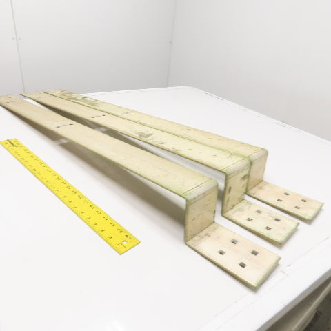4" Wide Aluminum Bus Bar Off Set 52" OAL Lot Of 3