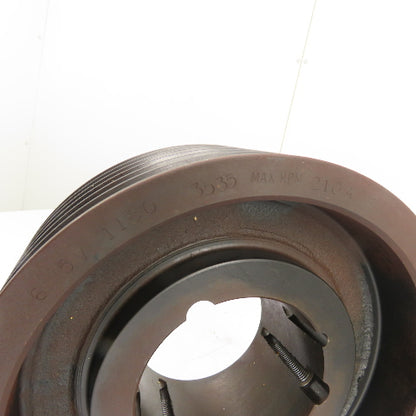 Martin 6 5V 1180 6-Groove V-Belt Sheave Pulley 11.8"OD x 4.4"Wide TB Bushed