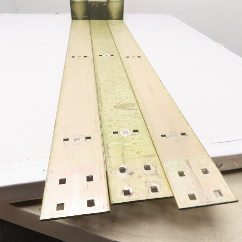 4" Wide Aluminum Bus Bar Off Set 61" OAL Lot Of 3
