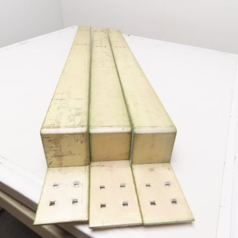 4" Wide Aluminum Bus Bar Off Set 61" OAL Lot Of 3