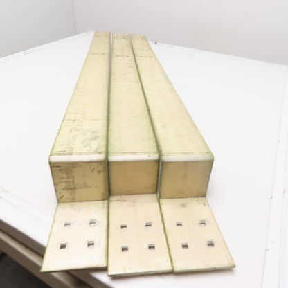 4" Wide Aluminum Bus Bar Off Set 61" OAL Lot Of 3