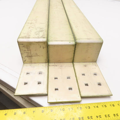 4" Wide Aluminum Bus Bar Off Set 61" OAL Lot Of 3