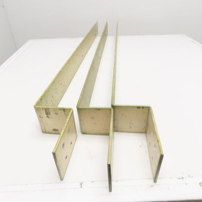 4" Wide Aluminum Bus Bar Off Set 61" OAL Lot Of 3