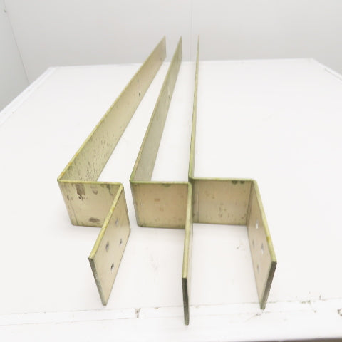 4" Wide Aluminum Bus Bar Off Set 61" OAL Lot Of 3