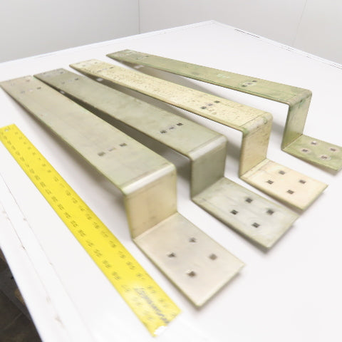 4" Wide Aluminum Bus Bar Off Set 34" OAL Lot Of 4