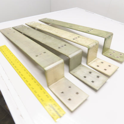 4" Wide Aluminum Bus Bar Off Set 34" OAL Lot Of 4