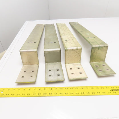 4" Wide Aluminum Bus Bar Off Set 34" OAL Lot Of 4