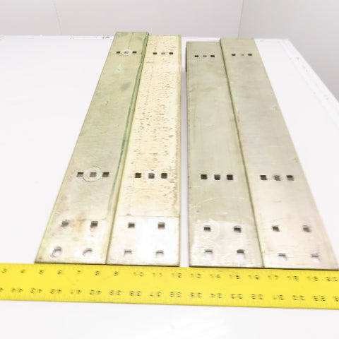 4" Wide Aluminum Bus Bar Off Set 34" OAL Lot Of 4