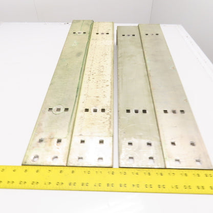 4" Wide Aluminum Bus Bar Off Set 34" OAL Lot Of 4