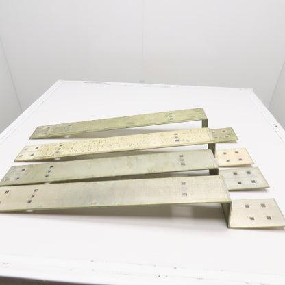 4" Wide Aluminum Bus Bar Off Set 34" OAL Lot Of 4