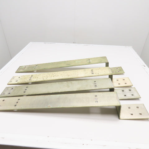 4" Wide Aluminum Bus Bar Off Set 34" OAL Lot Of 4
