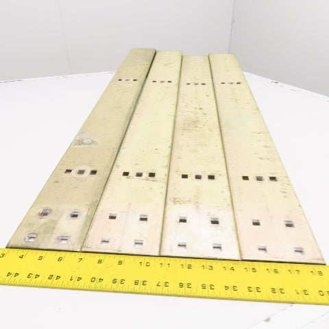 4" Wide Aluminum Bus Bar Off Set 43" OAL Lot Of 4