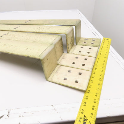 4" Wide Aluminum Bus Bar Off Set 43" OAL Lot Of 4