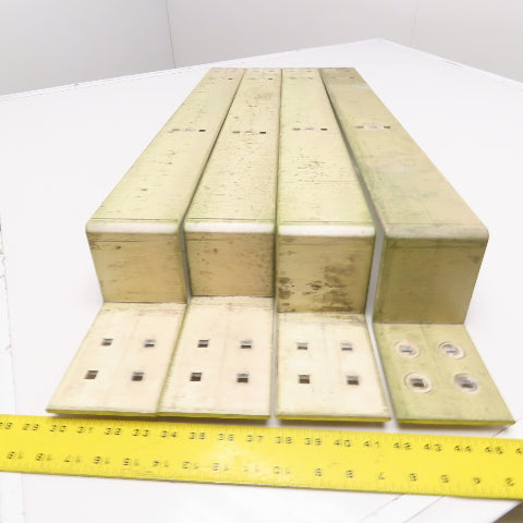 4" Wide Aluminum Bus Bar Off Set 43" OAL Lot Of 4