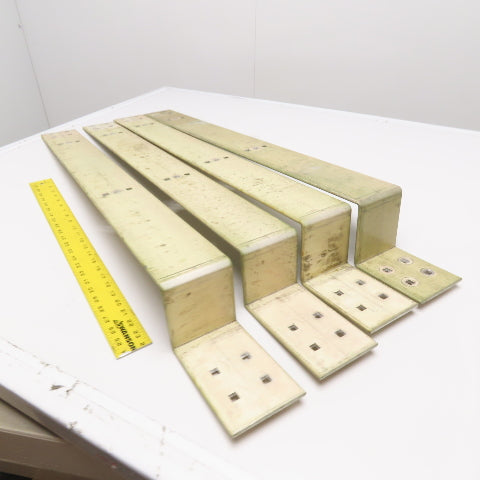 4" Wide Aluminum Bus Bar Off Set 43" OAL Lot Of 4