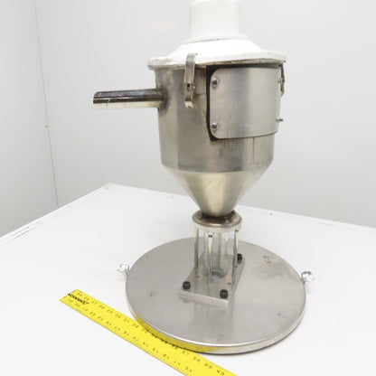 Bulk Powder Unloader Funnel W/ Dust Extraction Hood & PLS2-E-1-1 Level Switch
