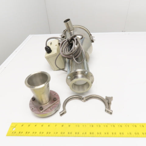 Bulk Powder Granule Unloader Funnel W/ Dust Extraction Hood & Level Sensors