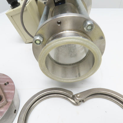 Bulk Powder Granule Unloader Funnel W/ Dust Extraction Hood & Level Sensors