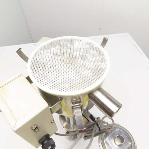 Bulk Powder Granule Unloader Funnel W/ Dust Extraction Hood & Level Sensors