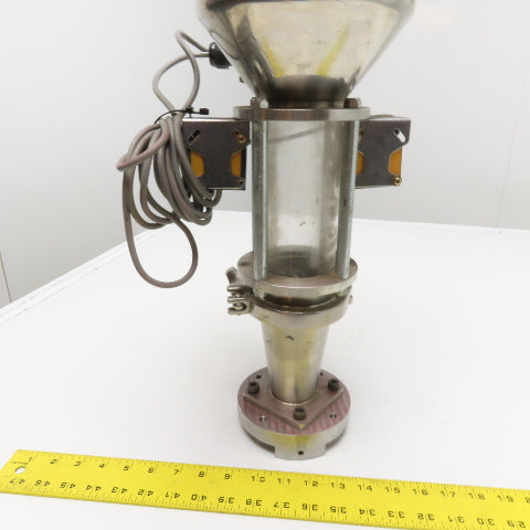 Bulk Powder Granule Unloader Funnel W/ Dust Extraction Hood & Level Sensors