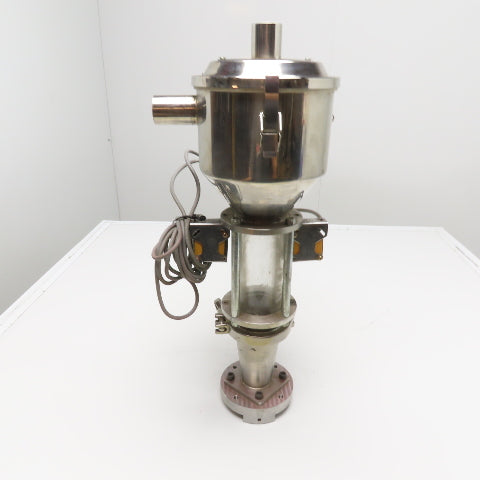 Bulk Powder Granule Unloader Funnel W/ Dust Extraction Hood & Level Sensors