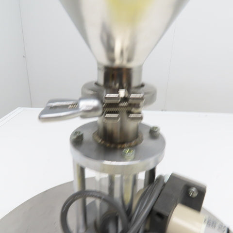 Bulk Powder Granule Unloader Funnel W/ Dust Extraction Hood & Level Sensor